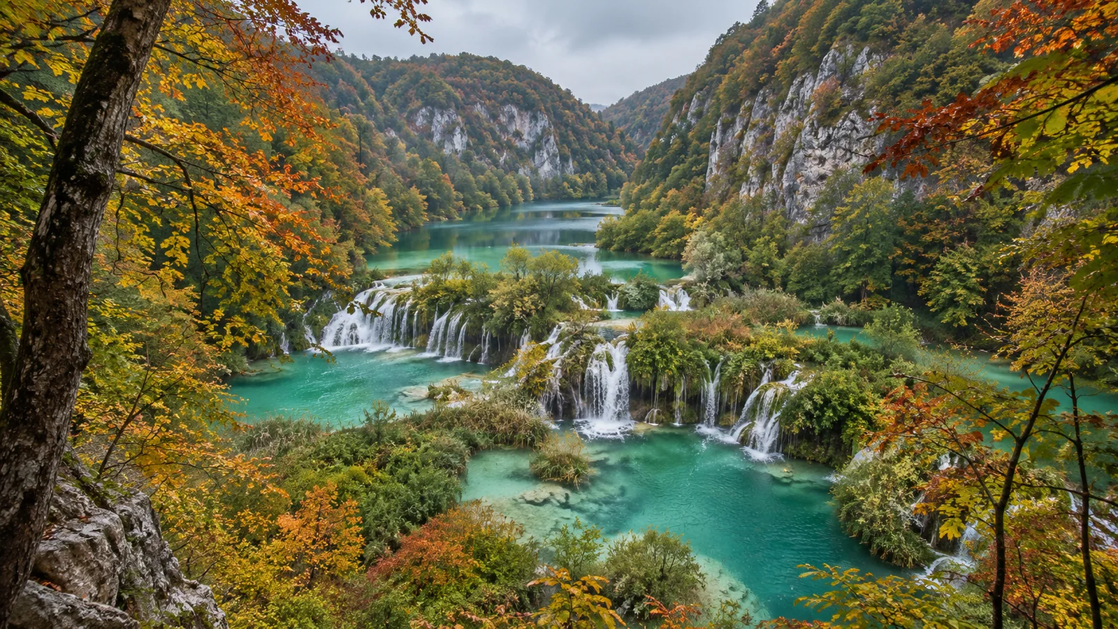 ПРН 1000202 Хорватия — изумрудные каскады Плитвицких озёр