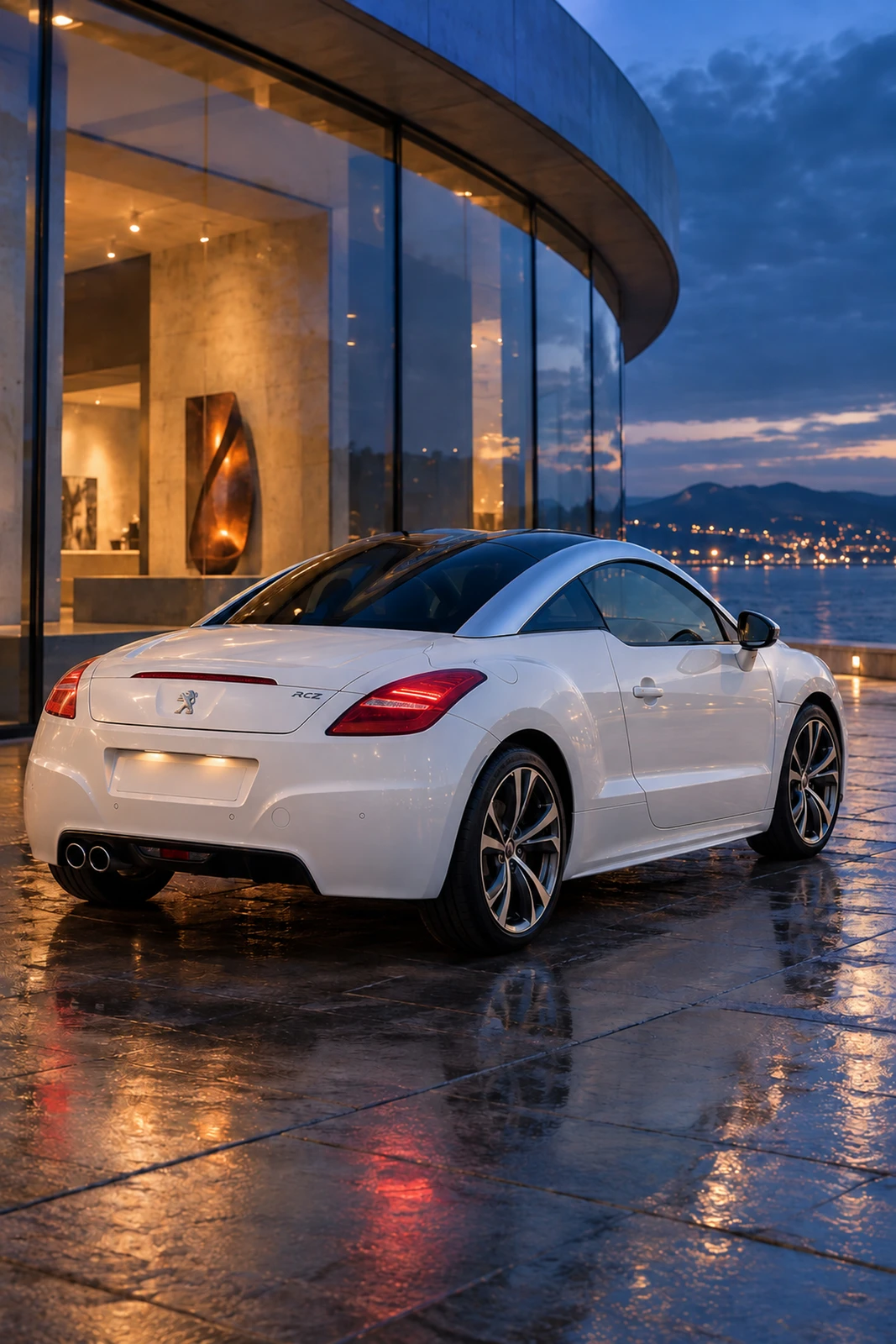 АВТО 1008199 Пежо RCZ белый Отражения стекла