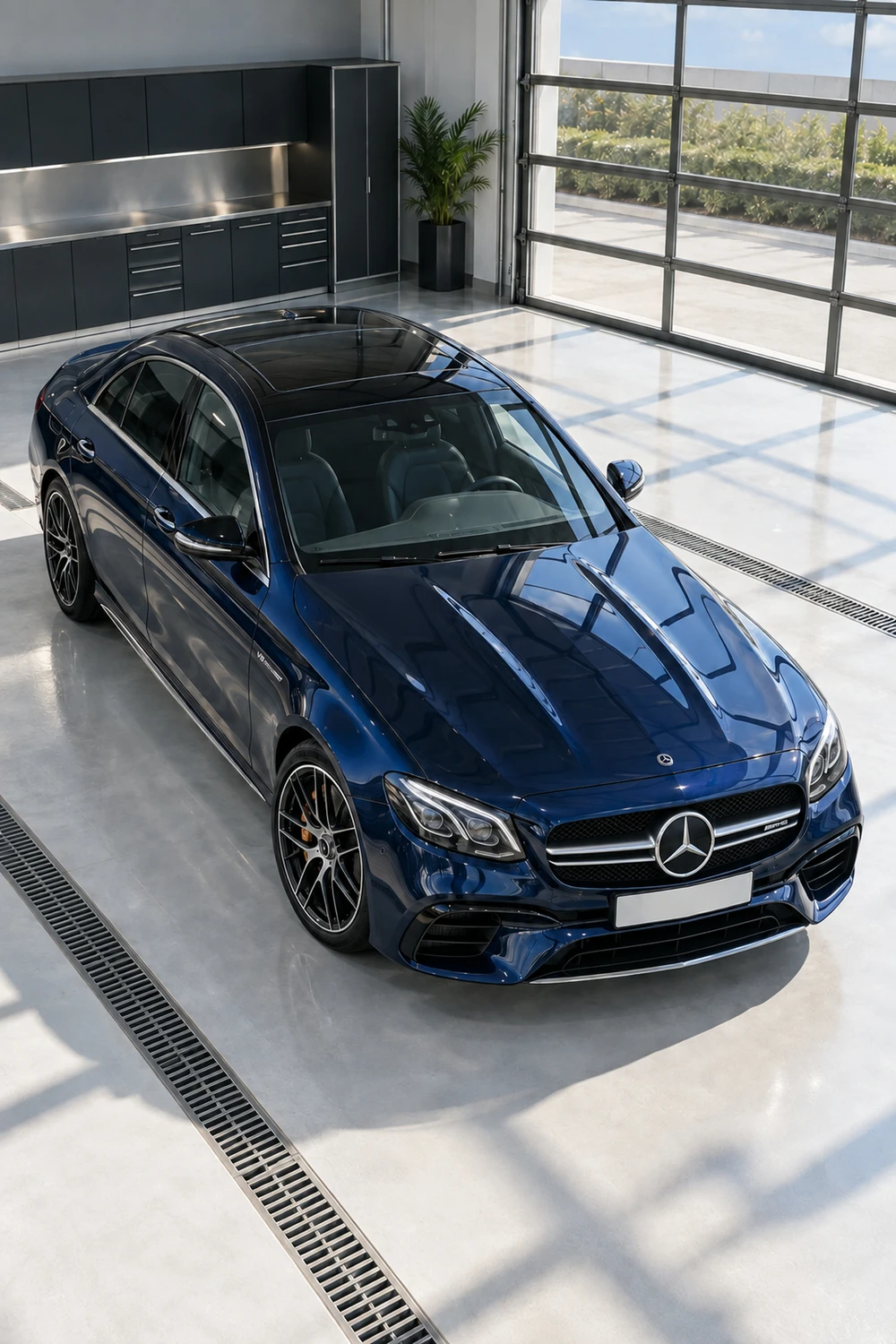 АВТО 1007101 Mercedes E63S W213 тёмно синий белый детейлинг