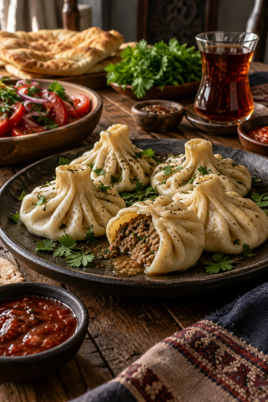 ЕДА 1000505 хинкали с мясом и томатным соусом