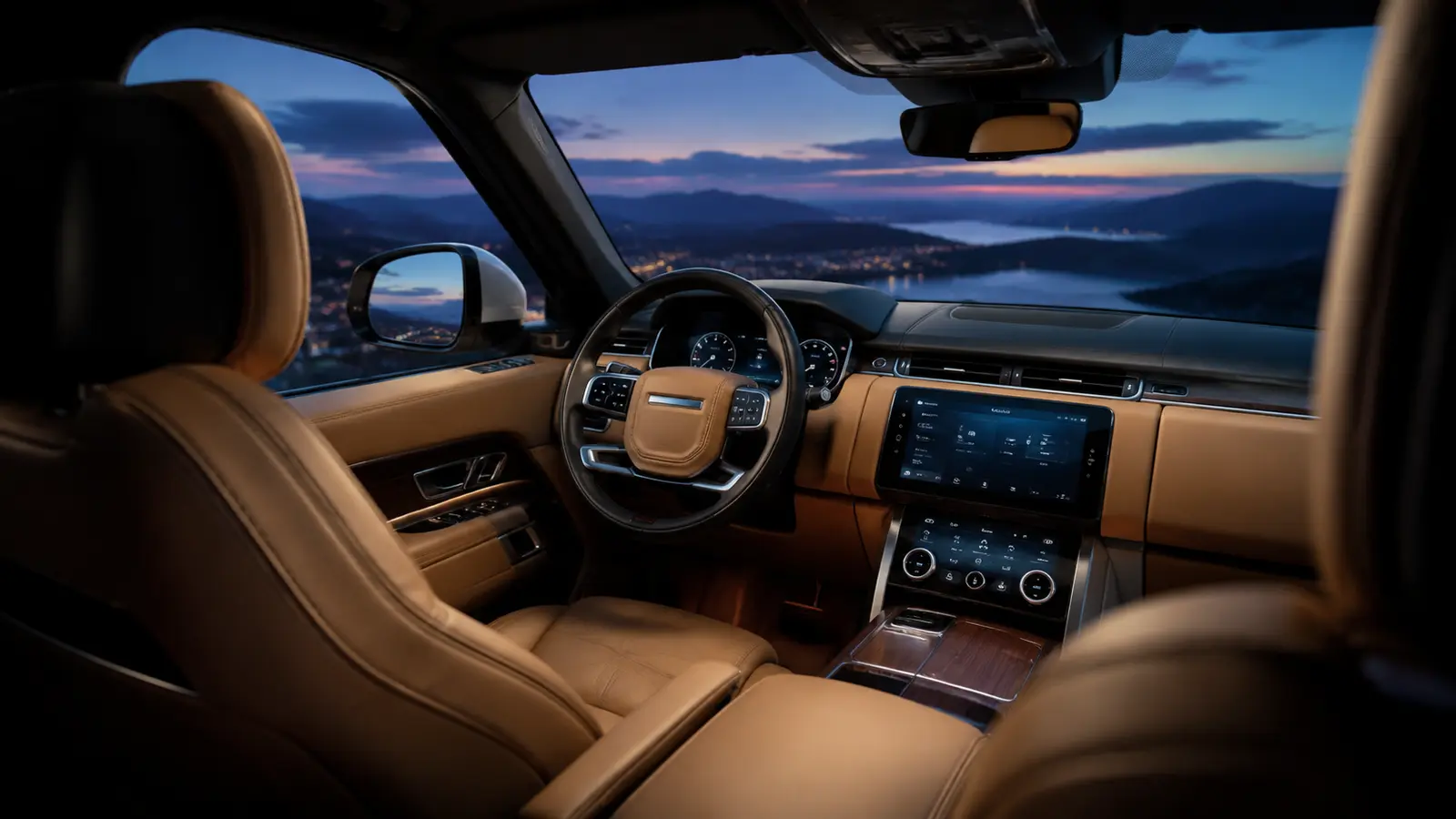 АВТО 1000876 салон Range Rover с мягкой вечерней подсветкой