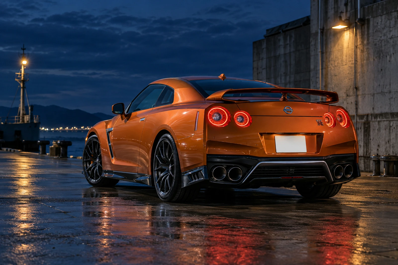 АВТО 1008394 Ниссан GT R R35 Оранжевый Ночной порт