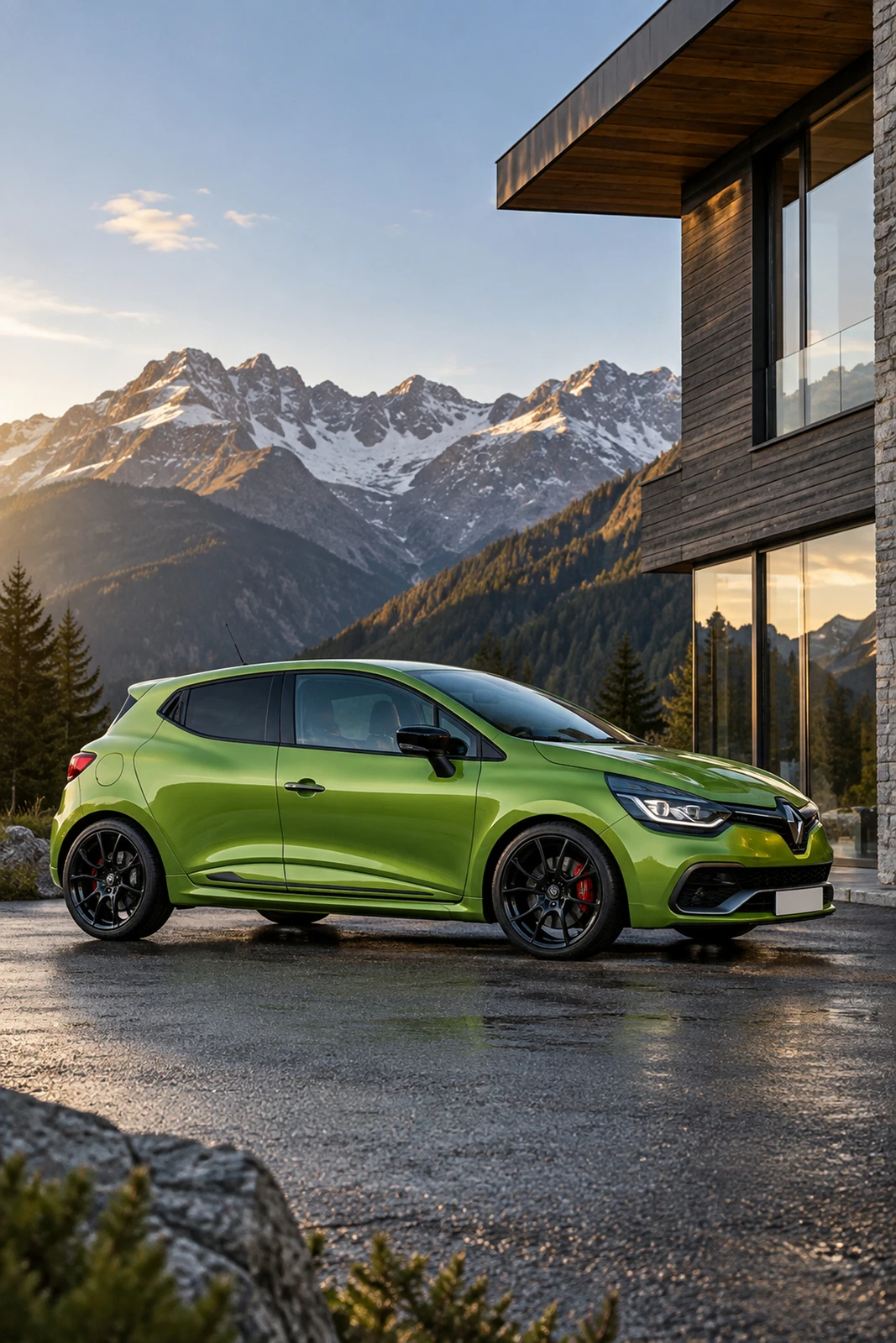 АВТО 1008323 Рено Клио RS Зелёный Горный курорт