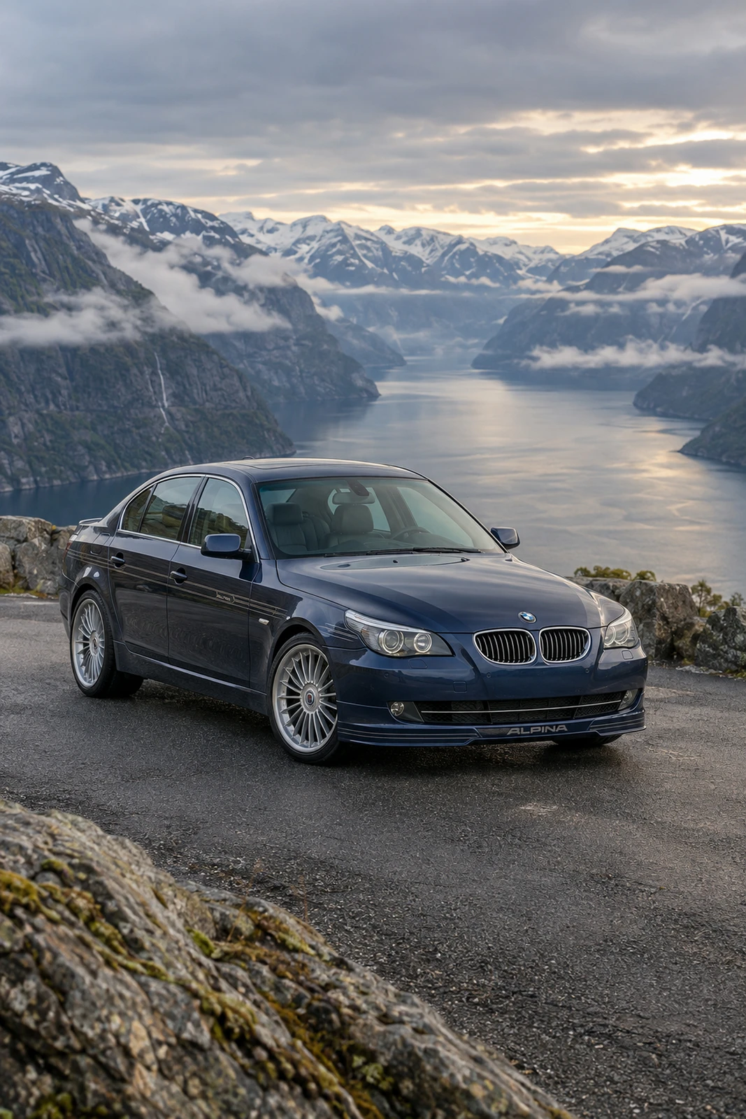 АВТО 1008483 БМВ Alpina B5 E60 синий Норвежский фьорд