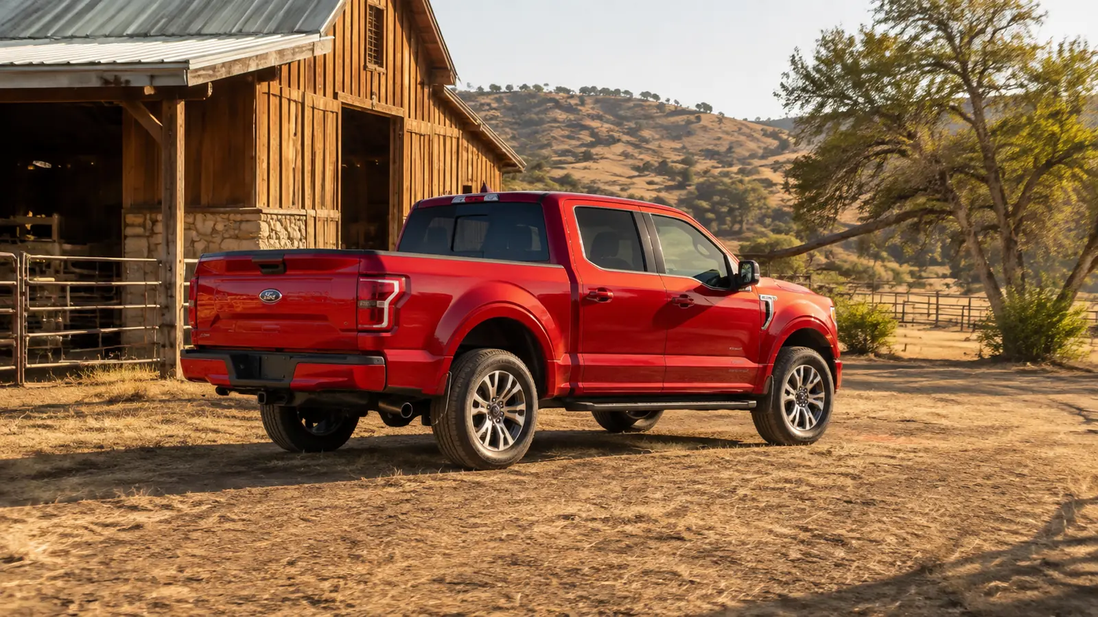 АВТО 1000085 красный Ford F-150 на ранчо