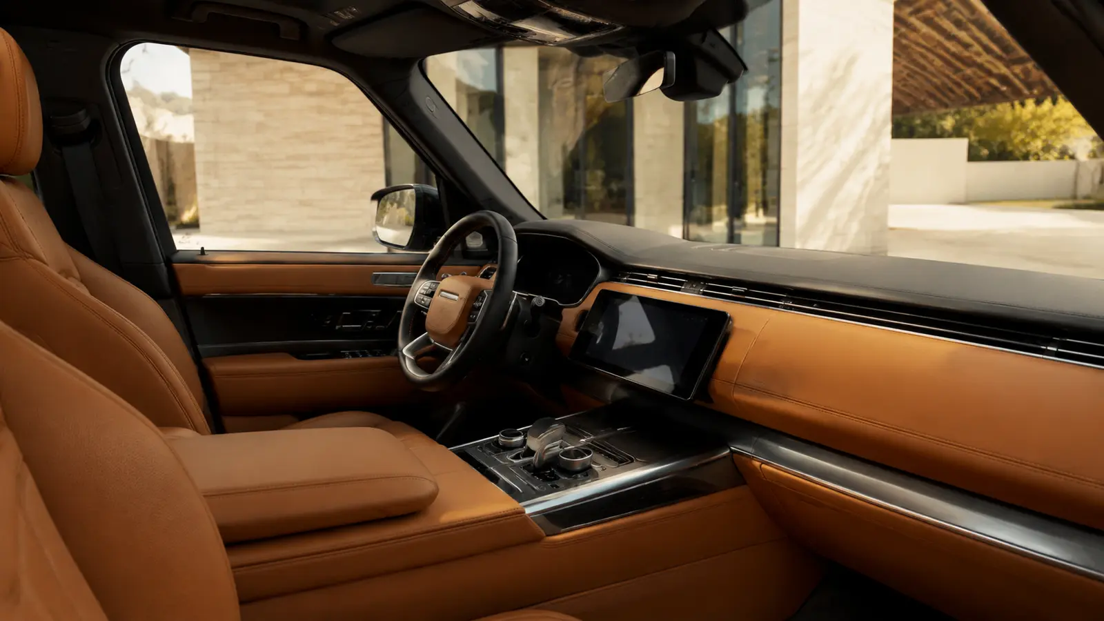 АВТО 1001056 салон Range Rover с карамельной кожей