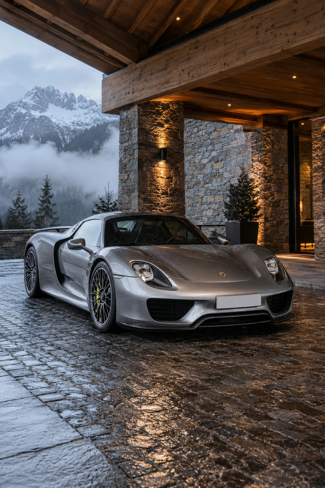 АВТО 1007815 Порше-918-Spyder-альпийский-отель