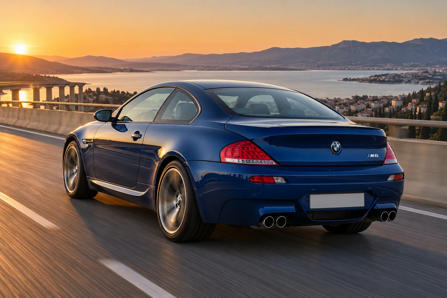 АВТО 1007285 BMW M6 E63 синий городская эстакада