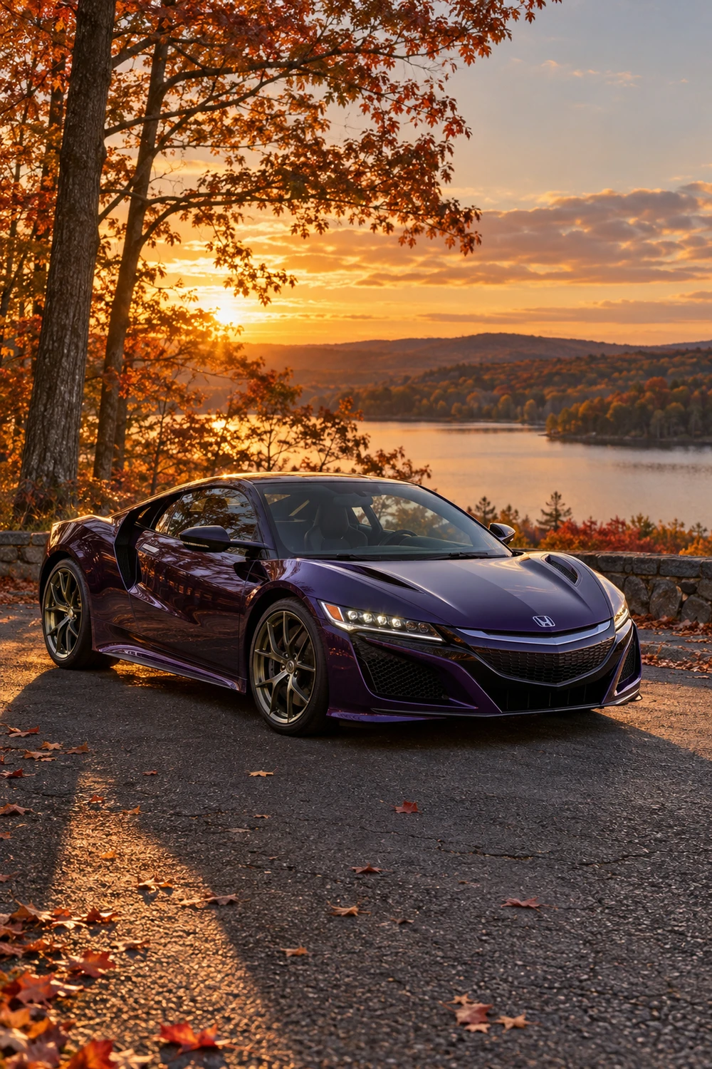 АВТО 1006772 Honda NSX NC1 фиолетовый красные листья
