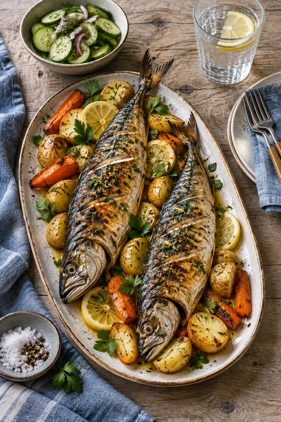 ЕДА 1000647 скумбрия с лимоном и овощами