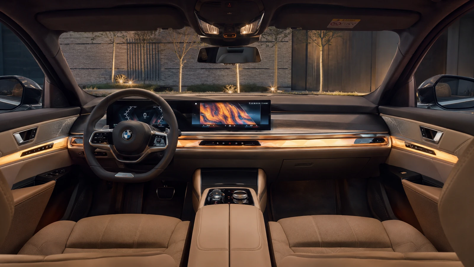 АВТО 1001256 салон BMW 7 с тёплой подсветкой