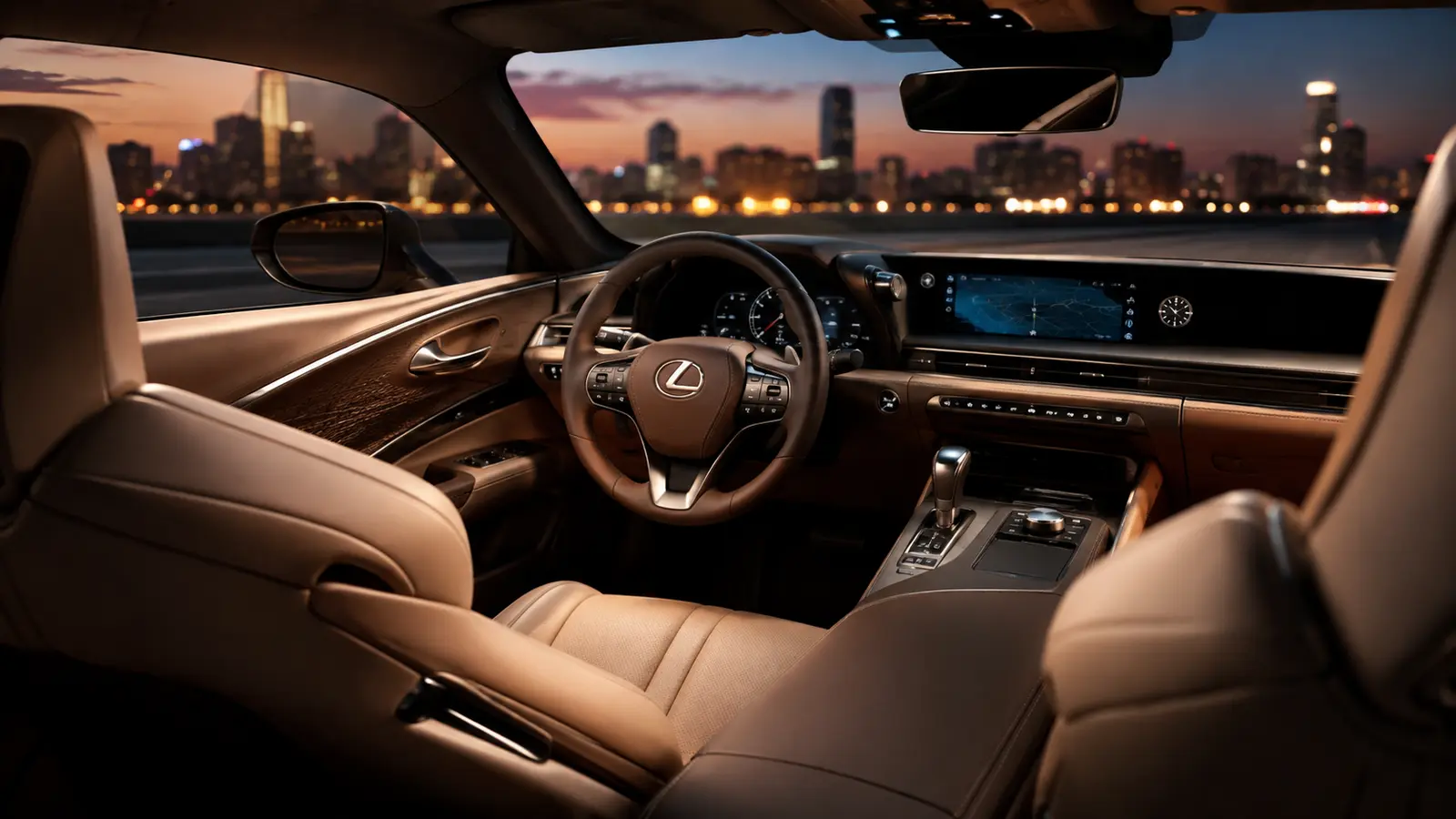 АВТО 1000856 салон Lexus LC с вечерней подсветкой