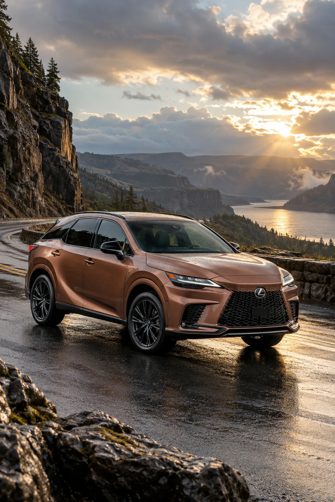 АВТО 1008539 Лексус RX500h FSport медный Каньон после грозы
