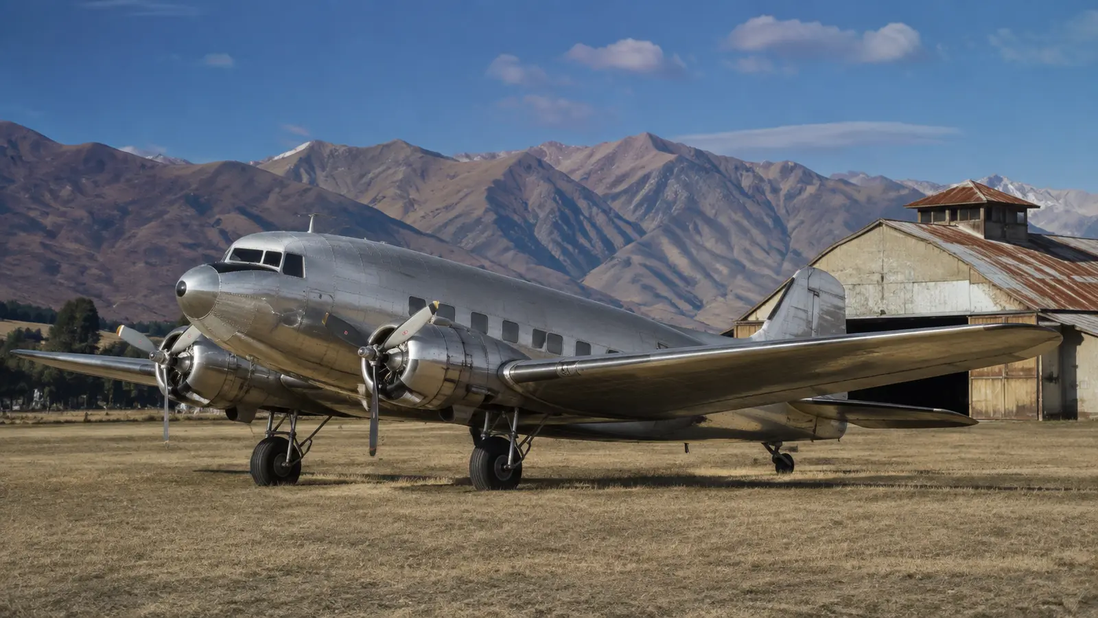 АВТО 1000306 винтовой Douglas DC-3 на горном аэродроме